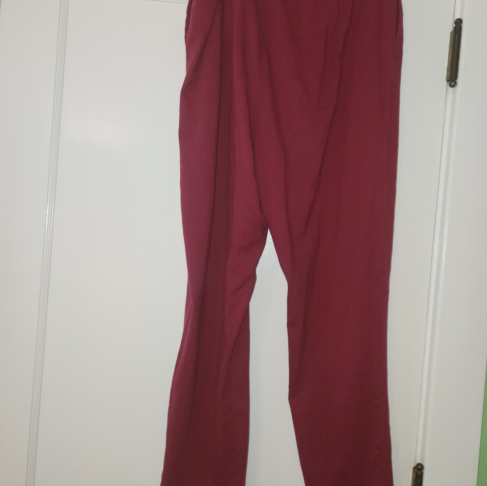 Basic Editions Plus Women's Red Sweatpants Joggers Lounge wear Pajamas Size 1X